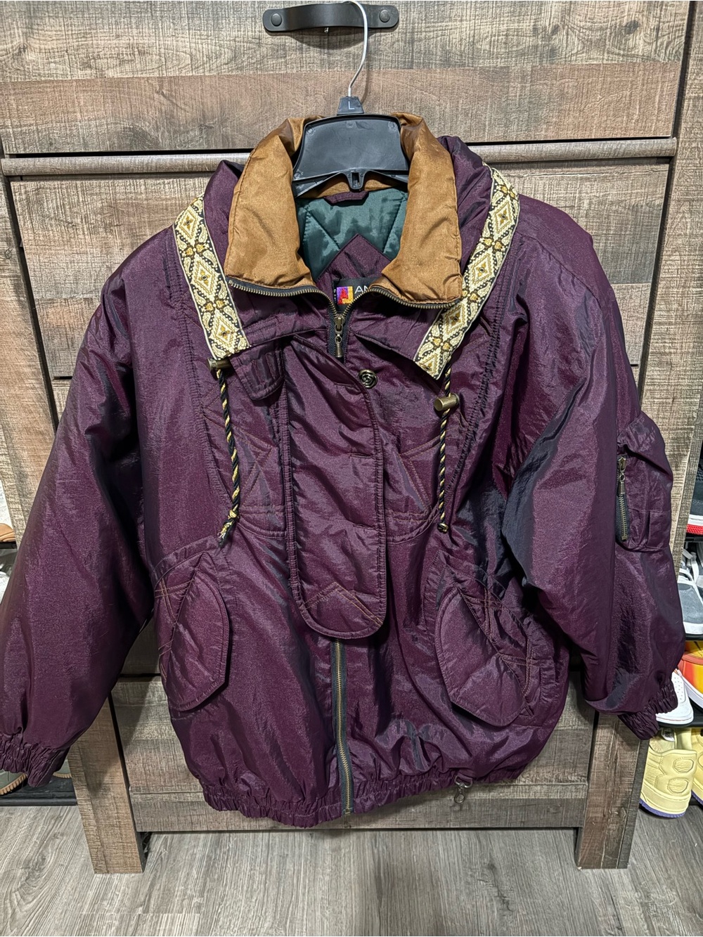 Andy Johns Vintage Plum Puffer Jacket